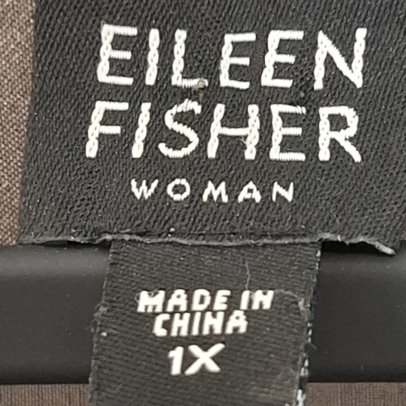 Eileen Fisher Silk Dupioni Balnk Button Front Shirt Sz 1X - Picture 6 of 6